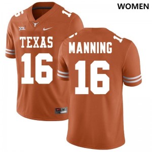 Texas Orange Arch Manning Womens #16 Limited Texas Jersey 873481-195