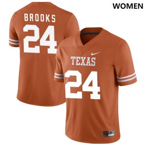 Texas Orange Jonathon Brooks Women's #24 Texas Jersey 681675-879