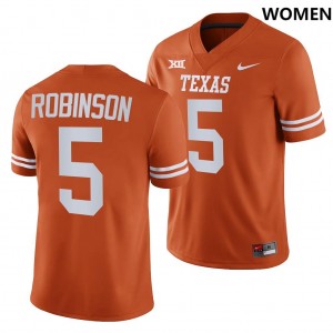 Texas Orange Bijan Robinson Women's #5 Texas Jersey 559955-264