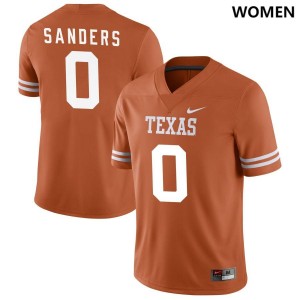 Texas Orange Ja'Tavion Sanders Womens #0 Texas Jersey 606457-593