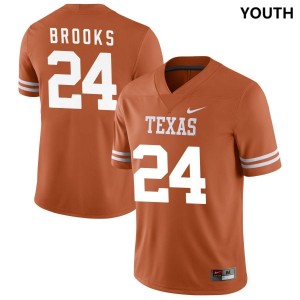 Texas Orange Jonathon Brooks Youth #24 Texas Jersey 334839-971