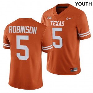 Texas Orange Bijan Robinson Youth #5 Texas Jersey 967292-645