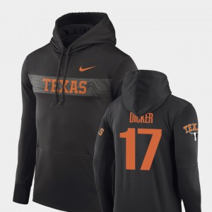 Anthracite Football Performance For Men's Cameron Dicker Texas Hoodie #17 Sideline Seismic 280561-276