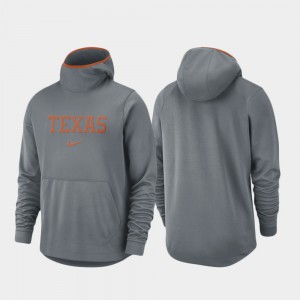 Texas Hoodie For Men Spotlight Gray Basketball Team Logo Pullover 162375-294