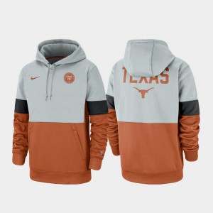 Texas Hoodie Therma Performance Pullover Gray Texas Orange For Men Rivalry 339831-273