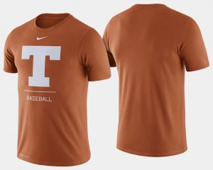 Texas Orange Texas T-Shirt Dugout Performance Men's College Baseball 308232-201
