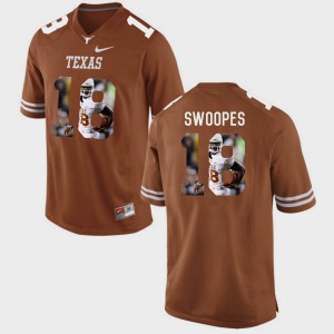 Mens Pictorial Fashion Tyrone Swoopes Texas Jersey #18 Brunt Orange 644538-815