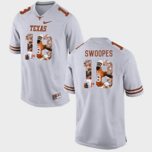 Tyrone Swoopes Texas Jersey #18 White Pictorial Fashion For Men 843117-823