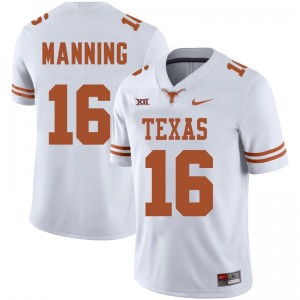 White Arch Manning Mens #16 Limited Texas Jersey 725263-532