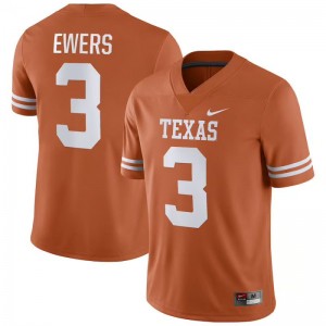 Texas Orange Quinn Ewers Mens #3 Texas Jersey 535512-534