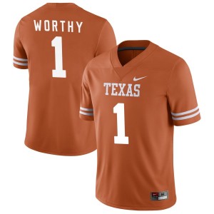 Texas Orange Xavier Worthy Mens #1 Texas Jersey 546682-423