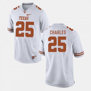 Mens #25 White Jamaal Charles Texas Jersey College Football 312380-966