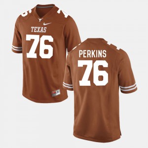 Burnt Orange #76 College Football For Men's Kent Perkins Texas Jersey 821920-418