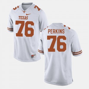 Mens White College Football Kent Perkins Texas Jersey #76 735317-648