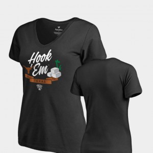 2019 Sugar Bowl Bound Dime V-Neck Women's Texas T-Shirt Black 318780-267